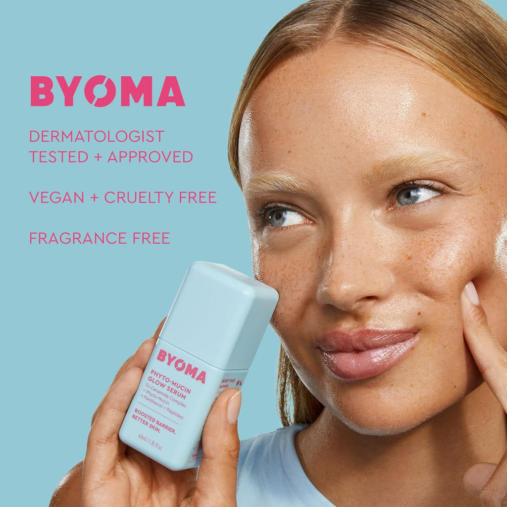 Phyto-Mucin Glow Serum - Mucin Face Serum for Glass Skin - Plumps, Primes + Hydrates - Flawless Primer and Makeup Base - Strengthens Skin Barrier - 1.35 Fl.Oz
