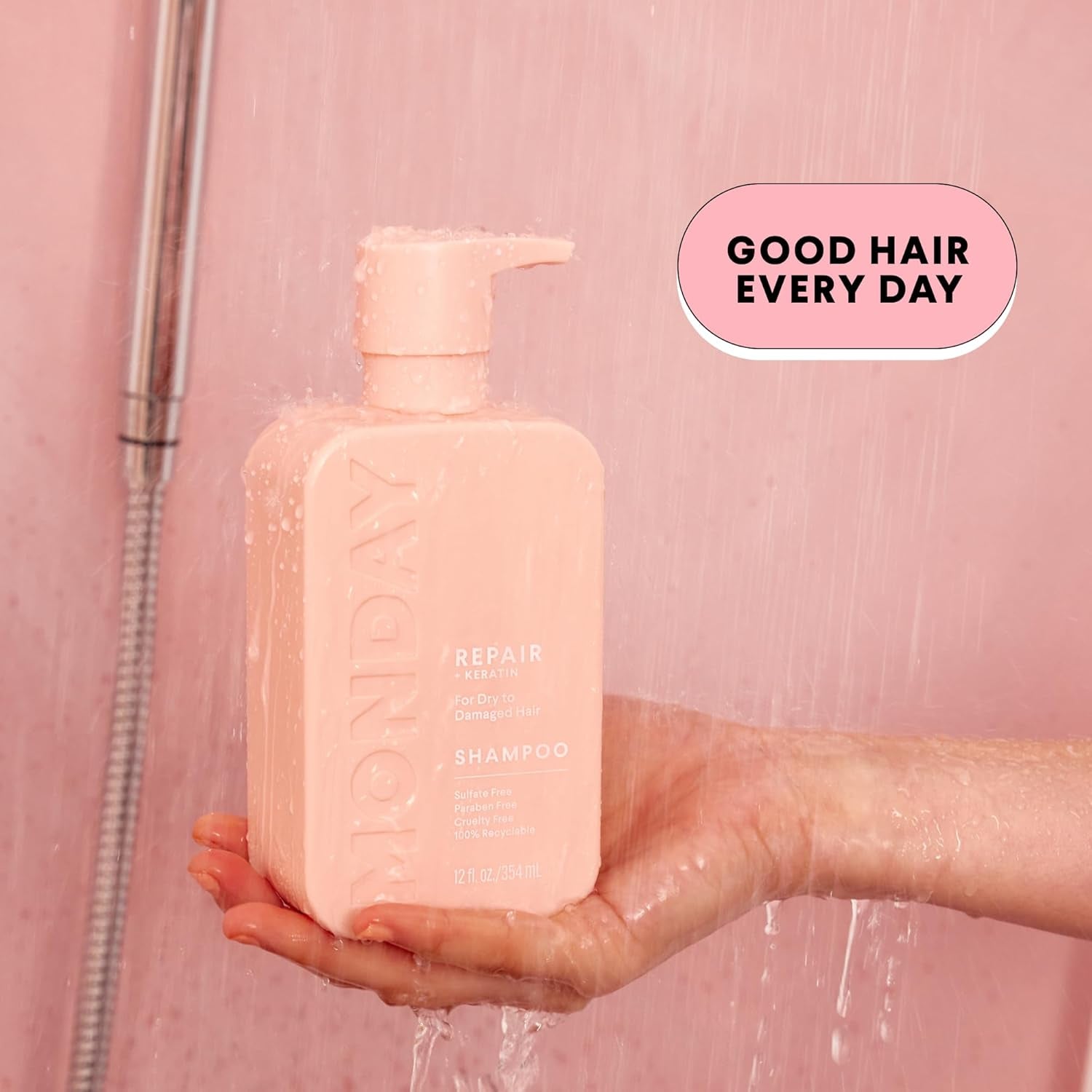 REPAIR Shampoo with Keratin, Argan Oil & Cocoa Butter 354Ml for Dry to Damaged & Depleted Hair 354Ml