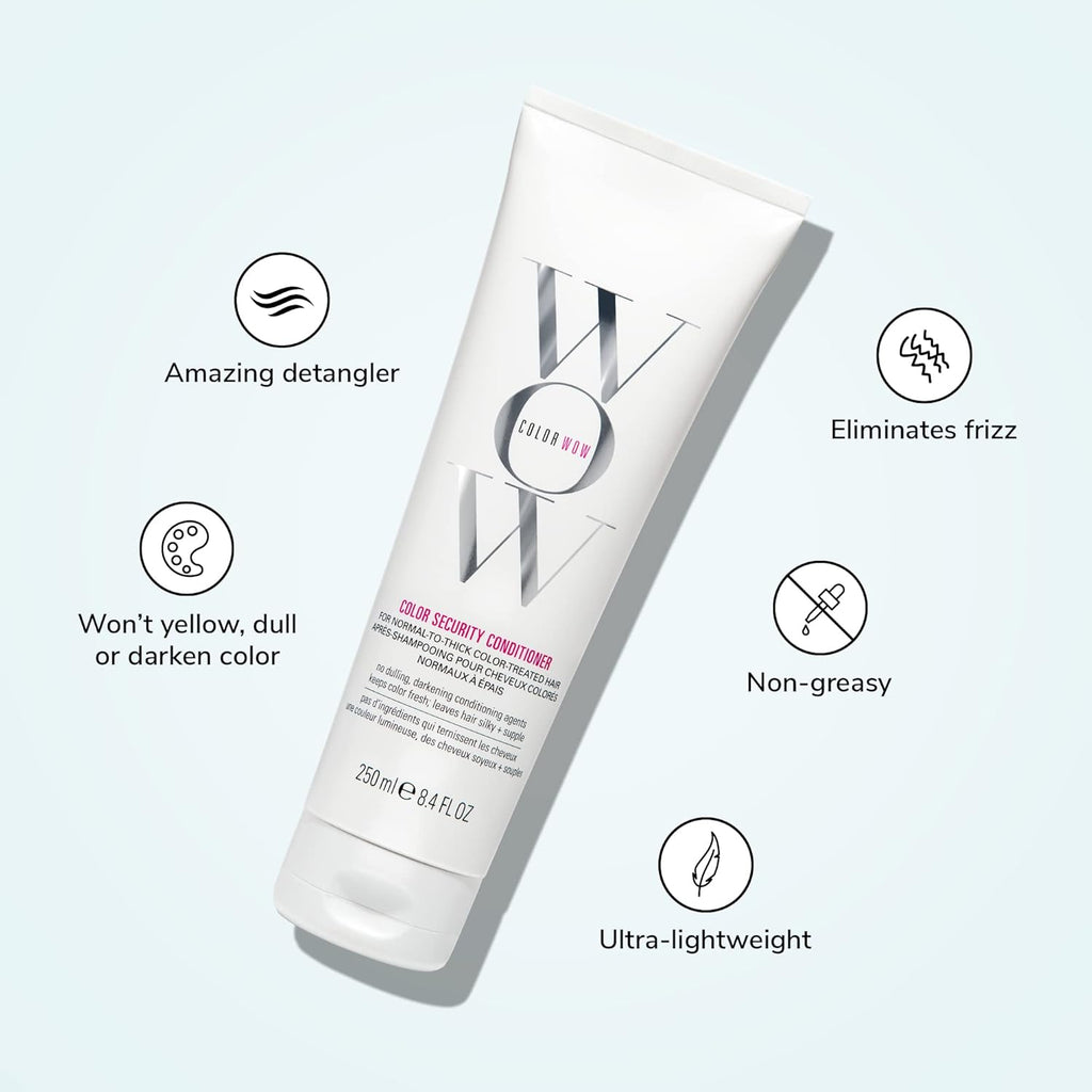 COLOR WOW Color Security Conditioner Normal to Thick – Rich Hydration for Thick, Coarse, Curly Hair; Detangles, Nourishes + Adds Shine with Avocado Oil; Color Safe; Heat Protection