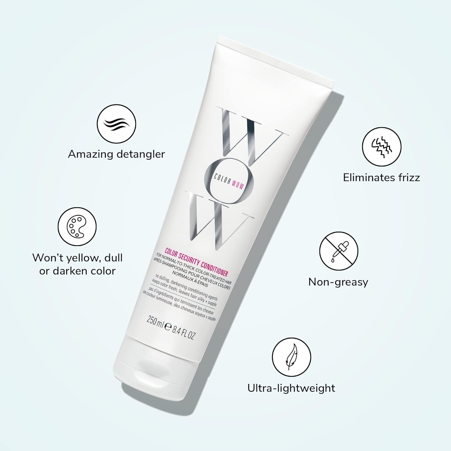 COLOR WOW Color Security Conditioner Normal to Thick – Rich Hydration for Thick, Coarse, Curly Hair; Detangles, Nourishes + Adds Shine with Avocado Oil; Color Safe; Heat Protection