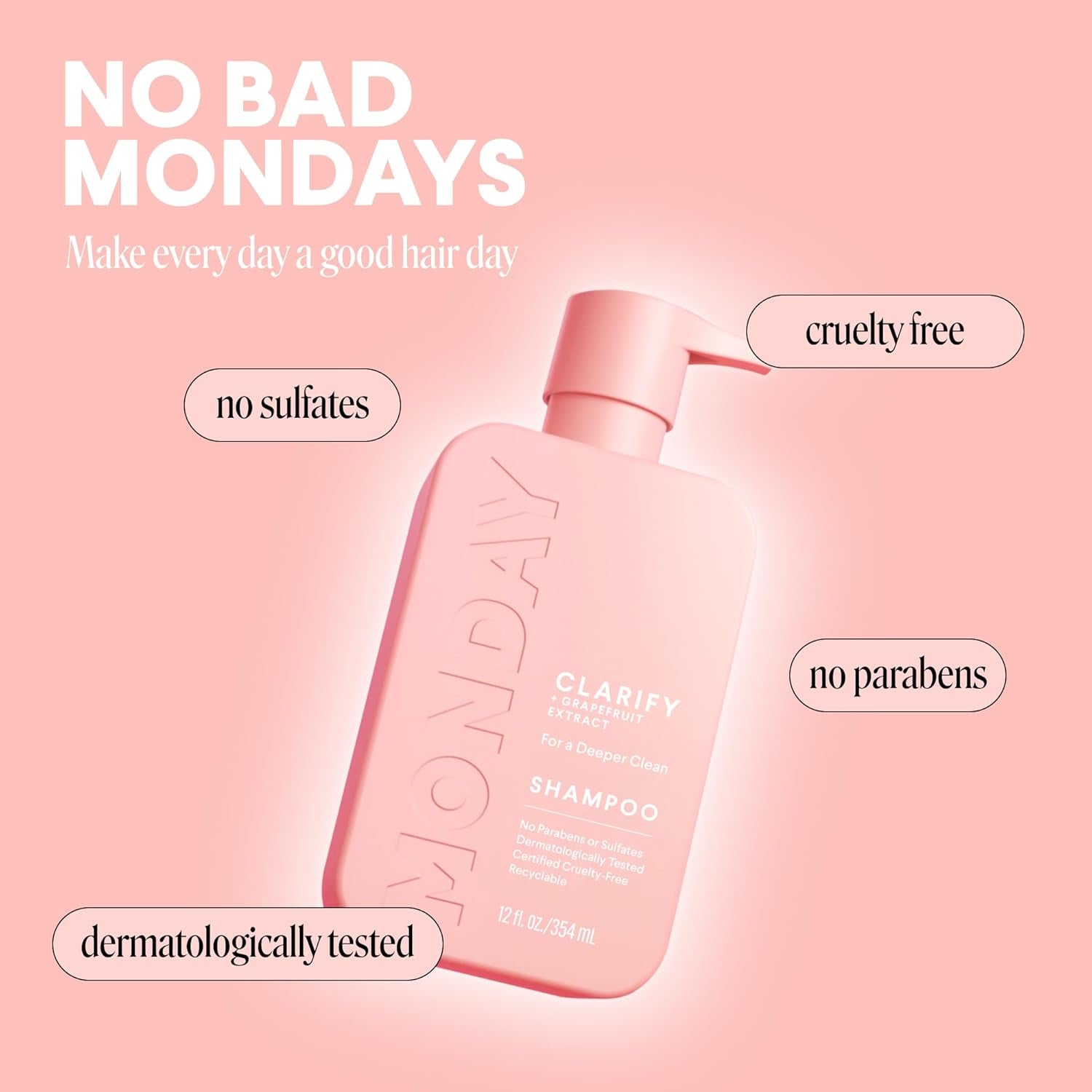 CLARIFY Shampoo with Grapefruit Extract & Ceramides for Oily Hair Prone to Build-Up 354 Ml