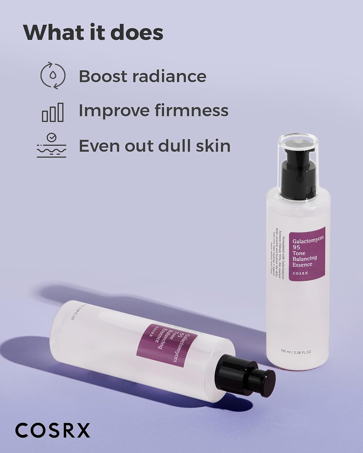 Galactomyces 95 Tone Balancing Toner, 100Ml / 3.38 Fl.Oz, Moisturizing, Skin Soothing, Contains 95% Galactomyces Ferment Filtrate, for All Skin Types, Korean Skin Care