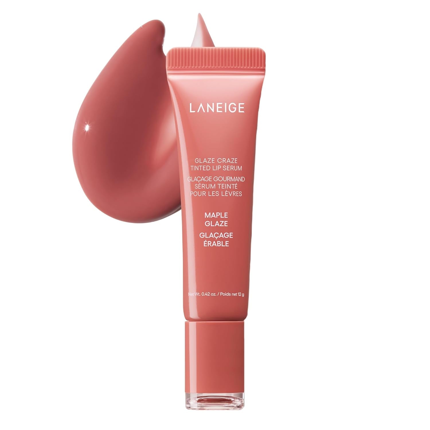 Glaze Craze Tinted Lip Serum: Hydrating Lip Serum for Glossy, Nourished Lips with Plumping Polypeptides