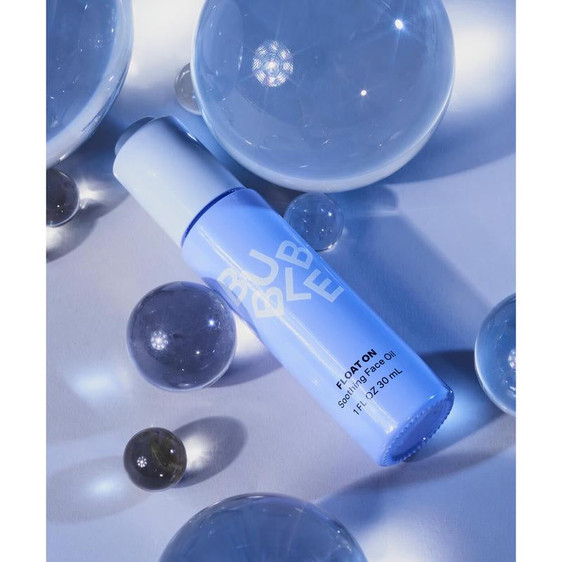 Bubble Skincare Float on Soothing Face Oil - Lightweight, Hydrating Facial Oil to Help Soothe & Calm Skin - Enriched with Safflower Oil and Prickly Pear - Skin Care Suitable for All Skin Types