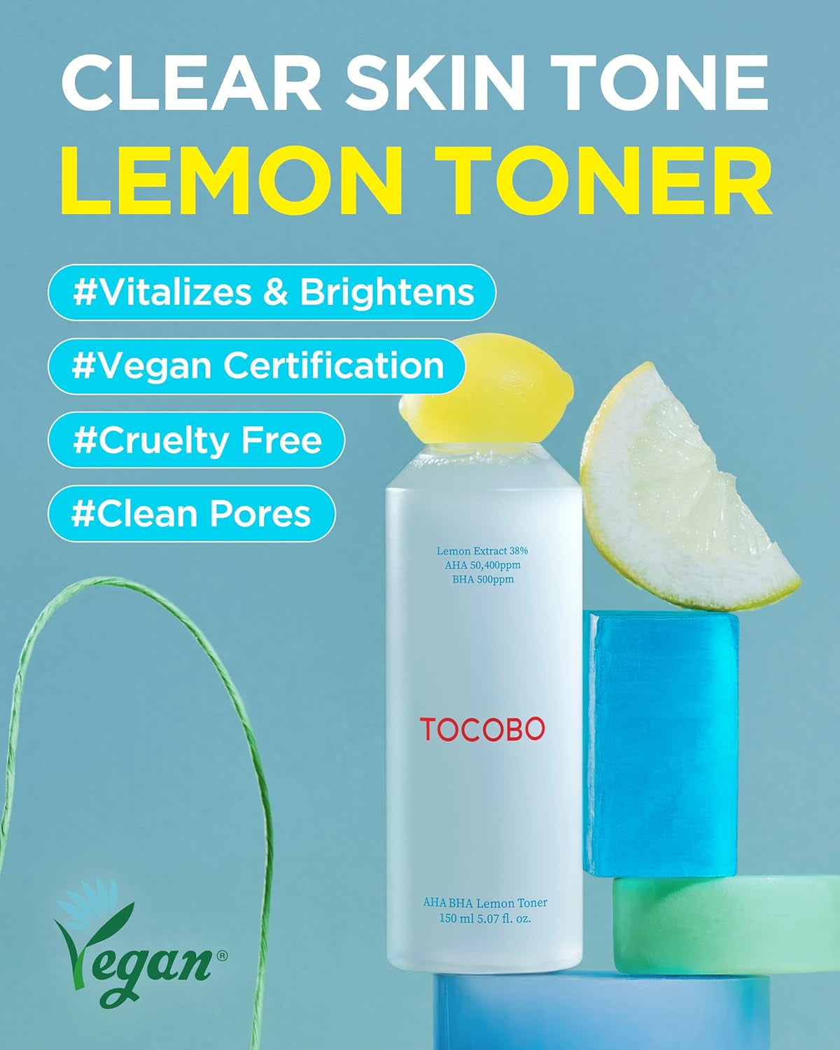 TOCOBO AHA BHA Lemon Toner (150 Ml)