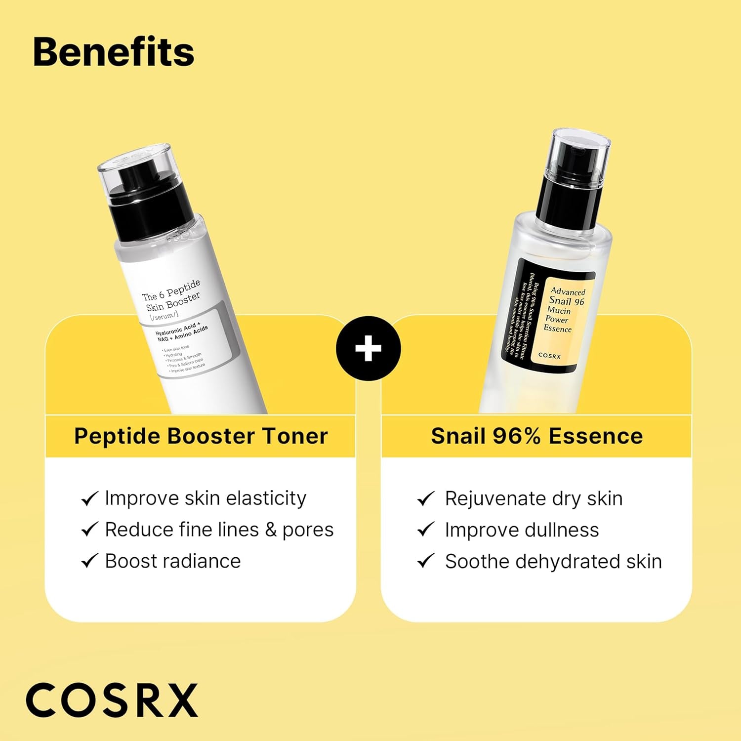 Snail Mucin 96% Peptide Booster Set - Amazon Exclusive - Korean Skin Care, Gift Sets, Skin Care Sets for Women, Advanced Snail Mucin Serum, Face Serum