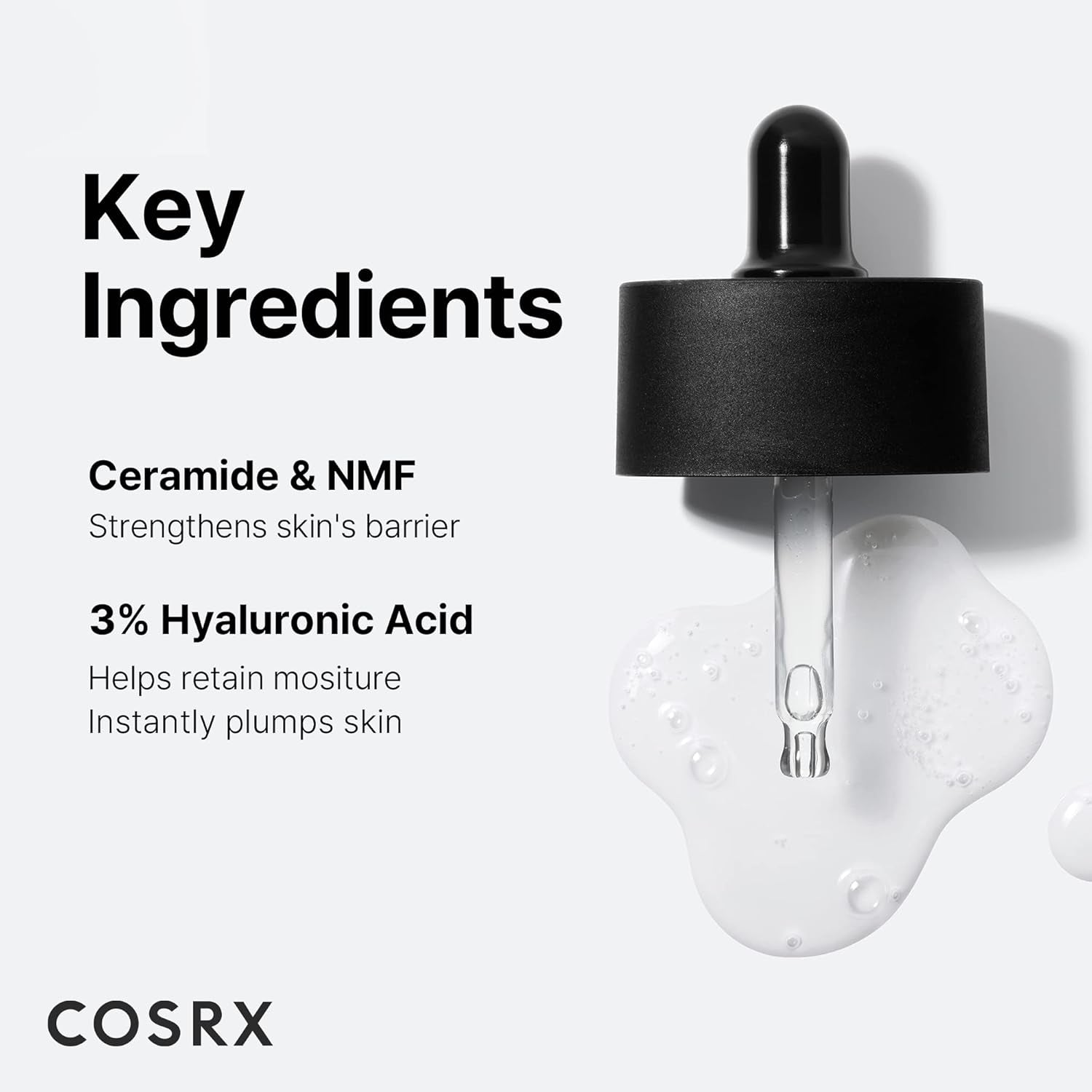 Pure Sodium Hyaluronic Acid 3% Serum, Hydration & Moisture Boosting Facial Serum for Fine Lines & Wrinkles, Plump & Repair Dry Skin, 0.67Fl.Oz/20Ml, No Artificial Fragrance, Korean Skin Care