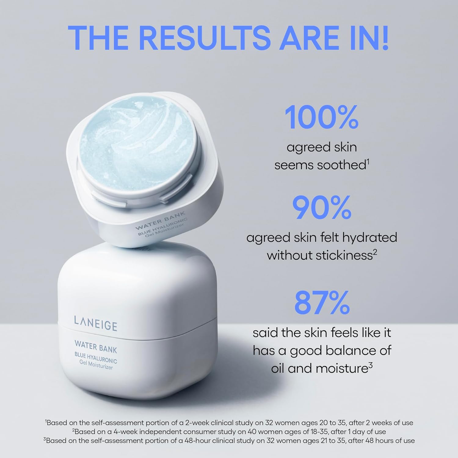 Water Bank Blue Hyaluronic Gel Moisturizer: Lightweight Hydrating Face Gel with Mint Extract, Hypoallergenic & Dermatologist-Tested