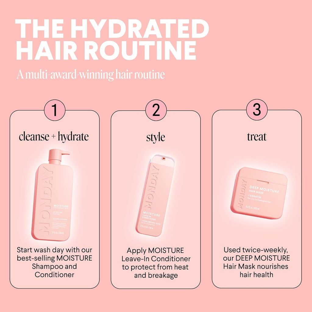 MOISTURE Conditioner with Hyaluronic Acid, Coconut Oil & Shea Butter for Dry & Dull Hair 798 Ml