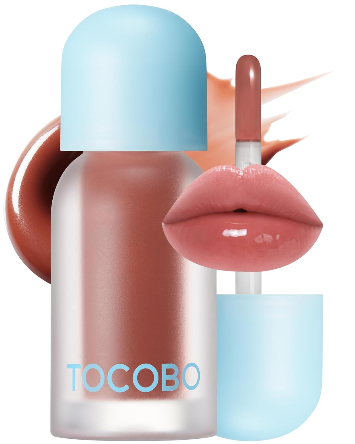 Juicy Berry Plumping Lip Oil 04 Bitter Brown – Korean Vegan Hydrating Lip Oil with Plant Oils for High Shine Gloss - Non Sticky Formula for All Skin Tones, 0.12 Fl.Oz
