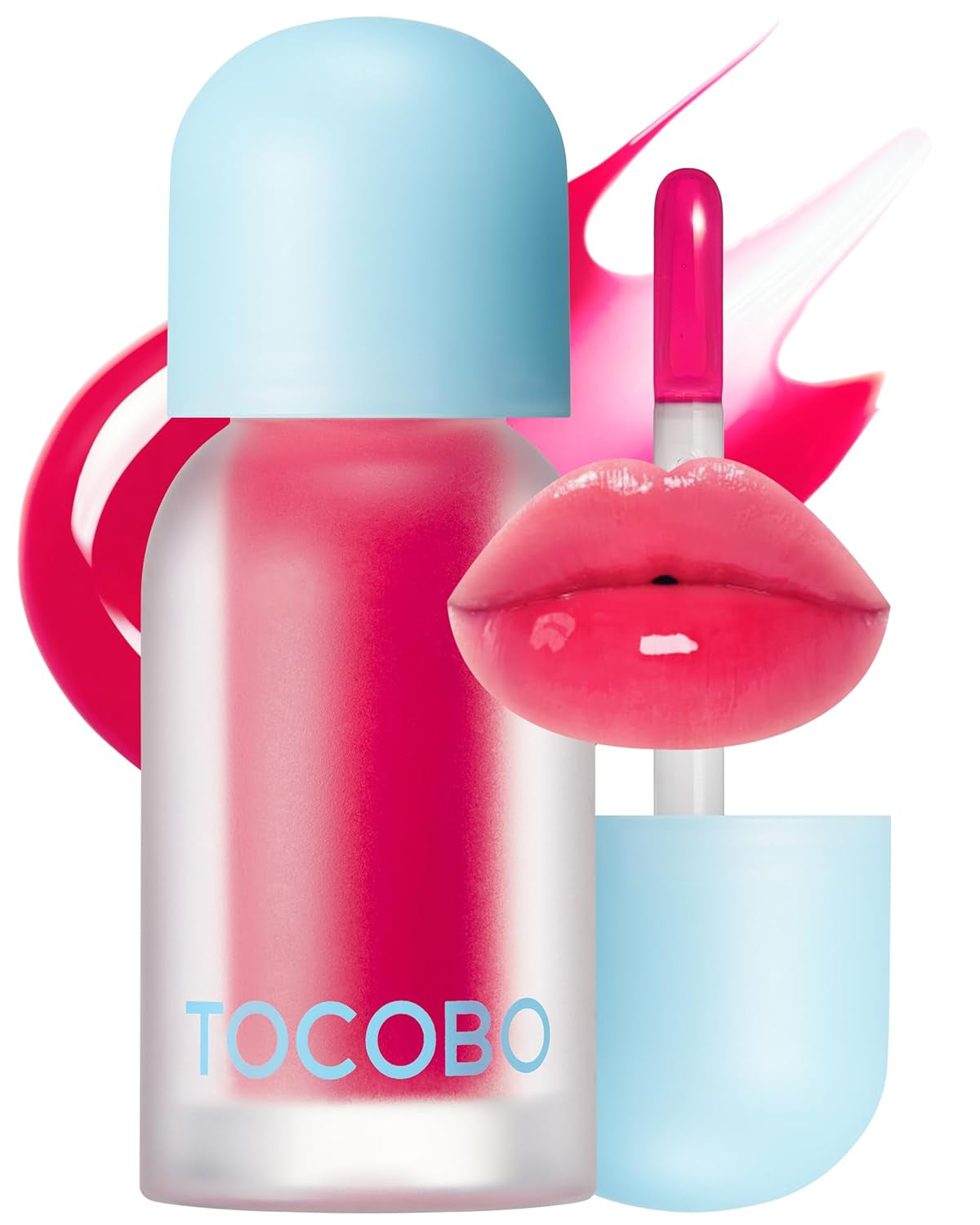 Juicy Berry Plumping Lip Oil 12 Cherry Ade – Korean Vegan Hydrating Lip Oil with Plant Oils for High Shine Gloss - Non Sticky Formula for All Skin Tones, 0.12 Fl.Oz.