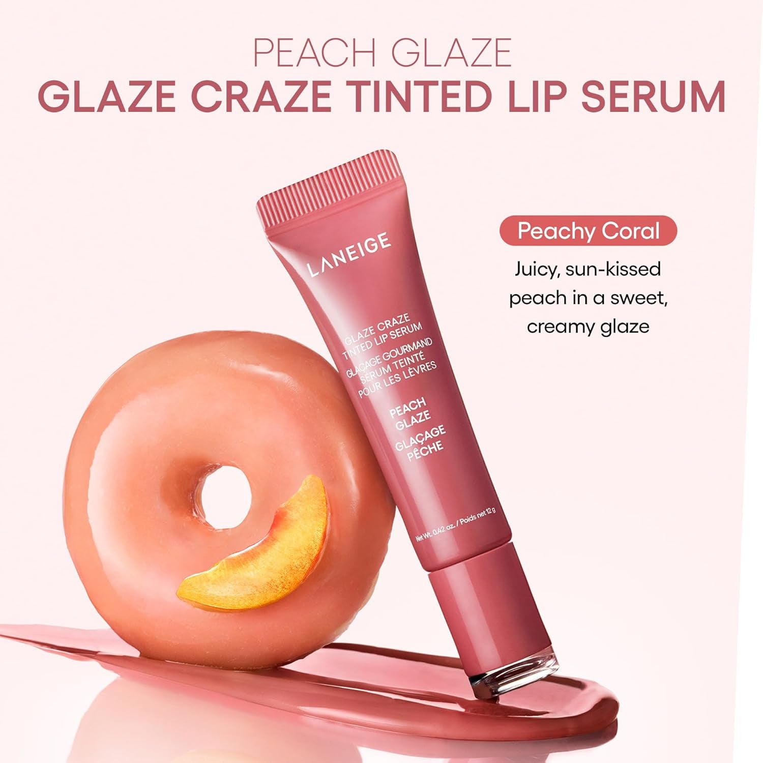 Glaze Craze Tinted Lip Serum: Hydrating Lip Serum for Glossy, Nourished Lips with Plumping Polypeptides