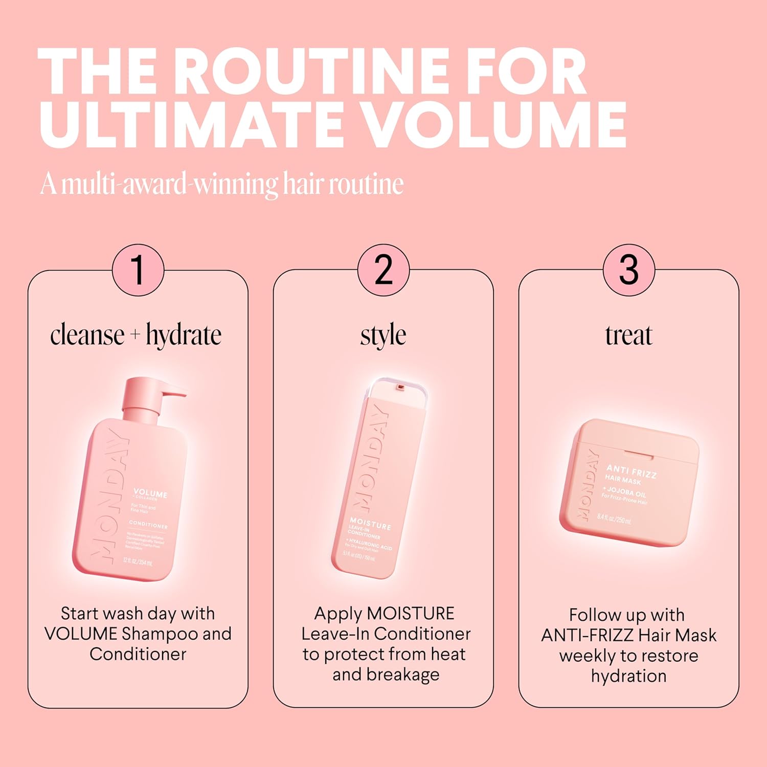VOLUME Shampoo with Hydrolyzed Collagen & Macadamia Oil for Thin, Fine & Flat Hair 354 Ml