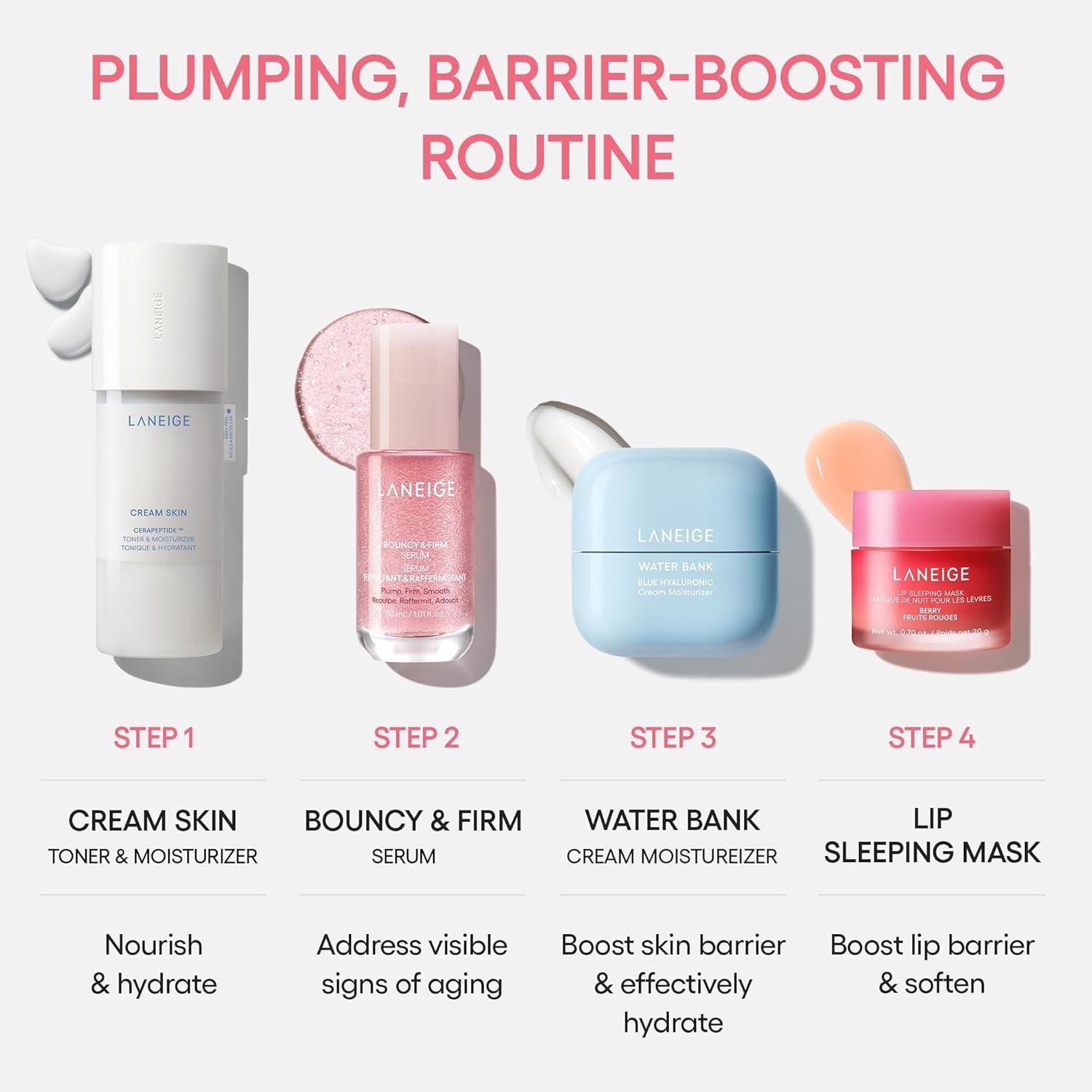 Bouncy & Firm Serum: Korean Slow Aging Collagen Serum with Peptides for Plumping, Firming, & Hydrating