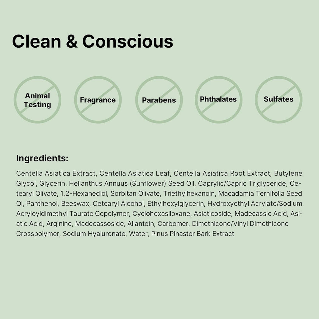 Pure Fit Cica Cream, 50Ml / 1.69 Fl.Oz | Centella Asiatica Face Moisturizer Recommended for Acne-Prone Skin, Reduce Redness | Not Tested on Animals, Korean Skincare