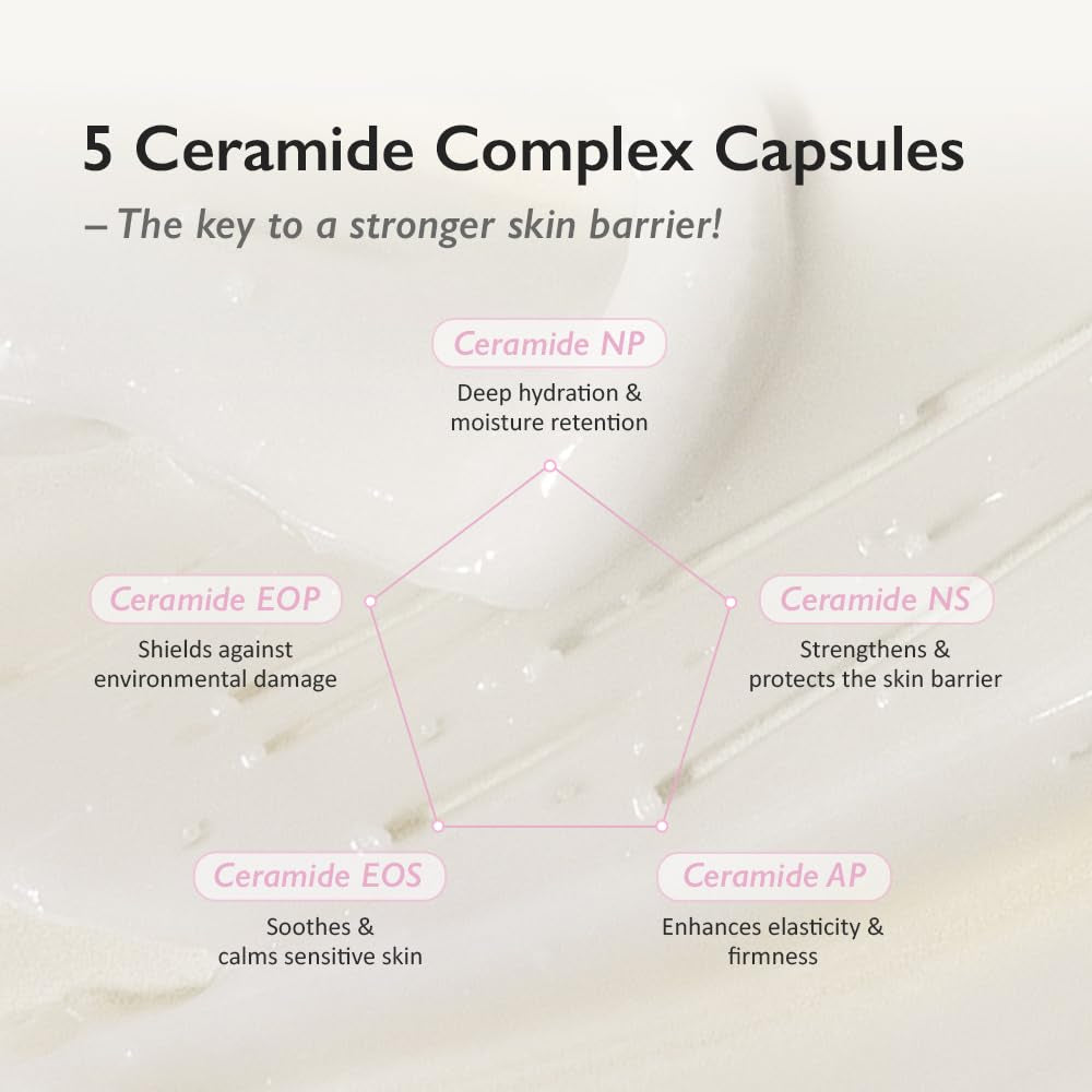 Wonder Black Rice 5 Ceramide Barrier Moisturizing Cream, Daily Skin Barrier Care, Long-Lasting Hydration, Soothing & Nourishing, Ceramide Capsules, Korean Skincare 50Ml