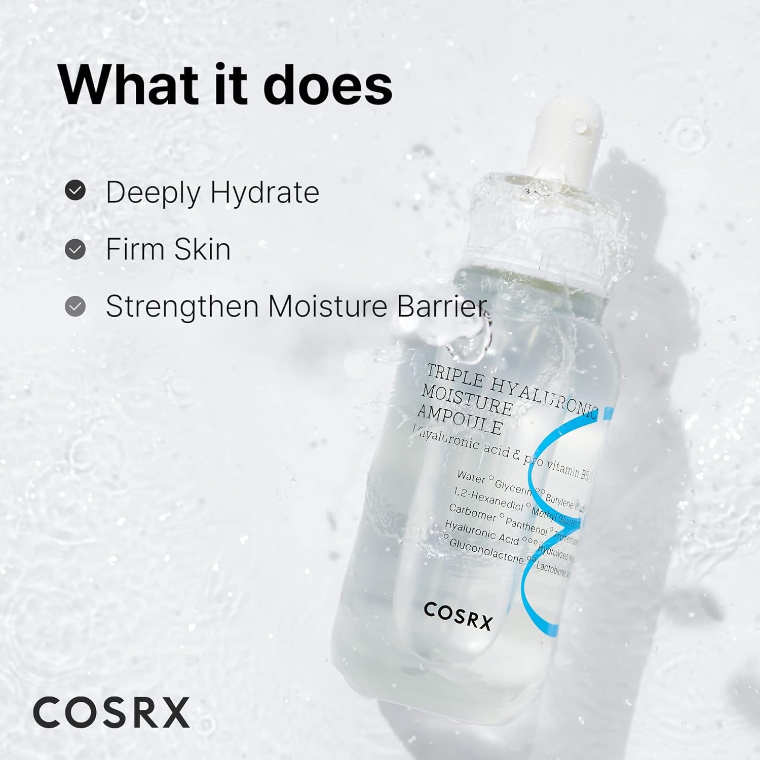 Hydrium Triple Hyaluronic Moisture Ampoule, 40Ml / 1.35 Fl.Oz | Hyaluronic Acid Viscous Serum | Korean Skin Care, Animal Testing Free, Paraben Free