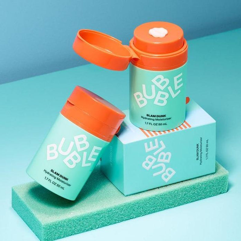 Bubble Skincare Slam Dunk Face Moisturizer - Hydrating Face Cream for Dry Skin Made with Vitamin E + Aloe Vera Juice for a Glowing Complexion - Skin Care with Blue Light Protection