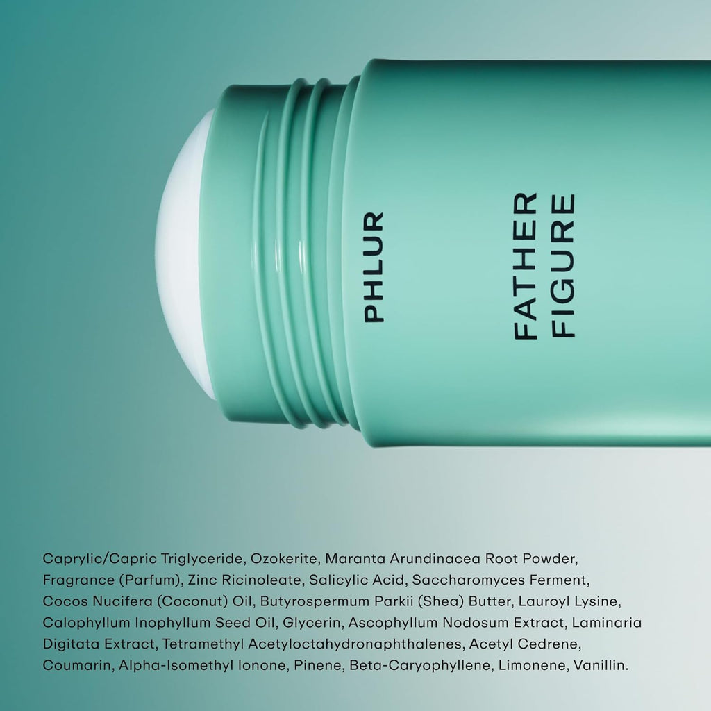 Father Figure Natural Deodorant - 48 Hour Odor Protection Baking Soda Free & Aluminum Free Deodorant - Salicylic Acid, Arrowroot Powder & Tamanu Oil - No Residue or Irritation