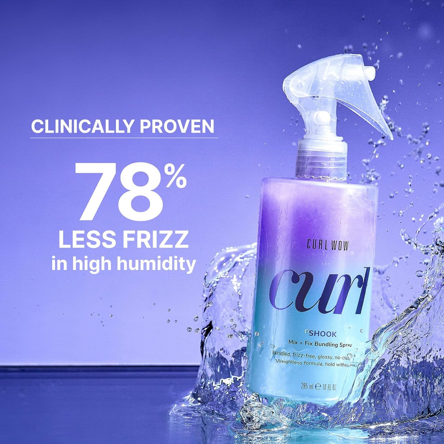 COLOR WOW Curl Wow Shook Mix + Fix Bundling Spray – Shake-To-Activate Spray Combines Powerful Hydrators + Crunch-Free Polymers for Perfectly Defined, Glossy, Frizz-Free Curls