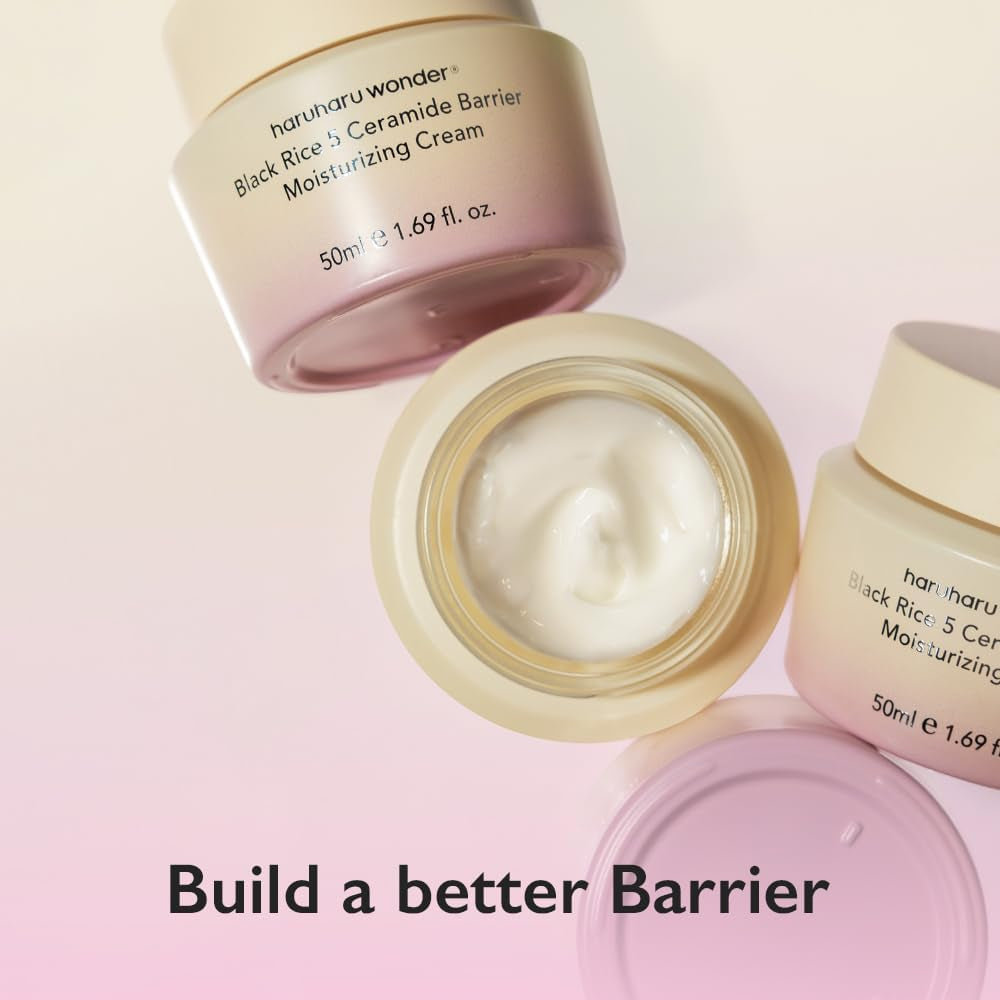 Haruharu Wonder Black Rice 5 Ceramide Barrier Crema Hidratante, Cuidado Diario De Barrera De La Piel, Hidratación De Larga Duración, Soothing & Nourishing, Cápsulas De Ceramida, Cuidado De La Piel