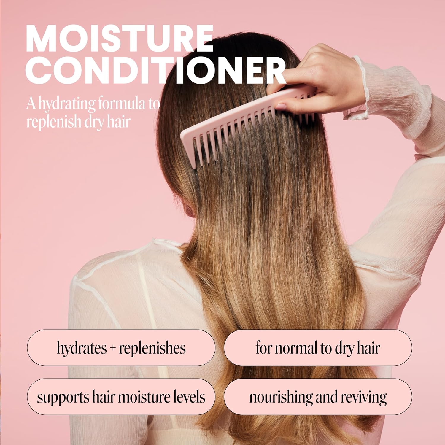 MOISTURE Conditioner with Hyaluronic Acid, Coconut Oil & Shea Butter for Dry & Dull Hair 798 Ml