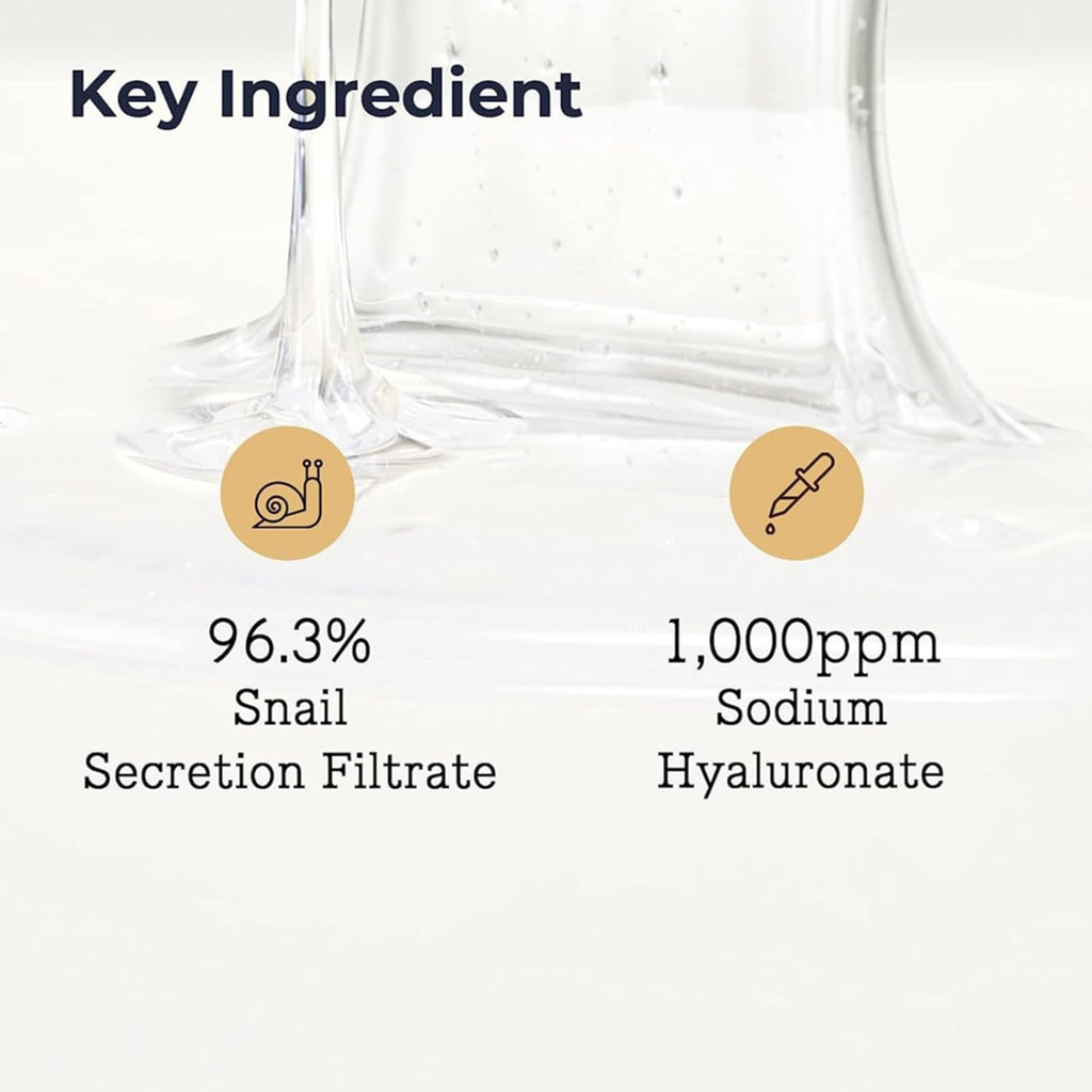 Advanced Snail Mucin 96% Power Repairing Essence, Snail Mucin 96% - Anti-Aging Serum, with Snail Secretion Filtrate for Dull and Damaged Skin, Anti-Aging & Discoloration Correcting(100Ml)