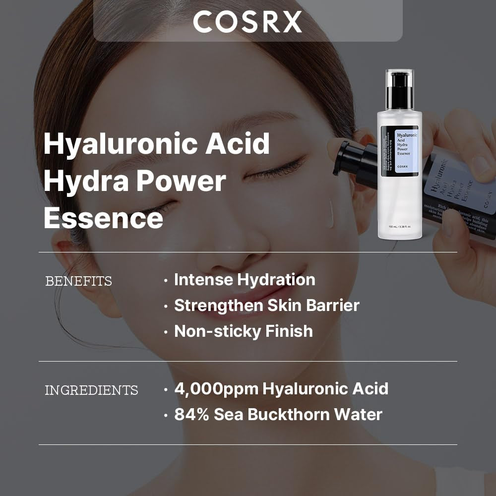 Hyaluronic Acid Toner, 3.38 Fl.Oz / 100Ml, for Dry Skin, Lightweight Daily Essence, Day and Night, Korean Skin Care, Animal Testing Free, Paraben Free