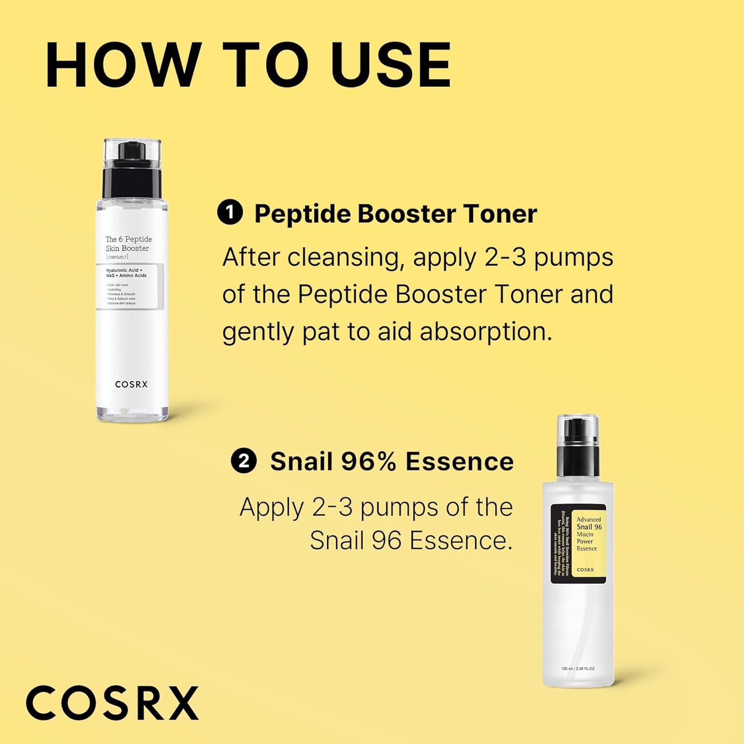 Snail Mucin 96% Peptide Booster Set - Amazon Exclusive - Korean Skin Care, Gift Sets, Skin Care Sets for Women, Advanced Snail Mucin Serum, Face Serum