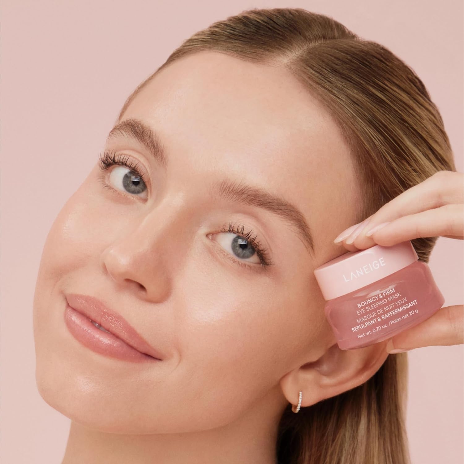 Bouncy & Firm Eye Sleeping Mask: Depuff and Firm with Peony & Collagen Complex, Ceramide, & 5D Hyaluronic Acid