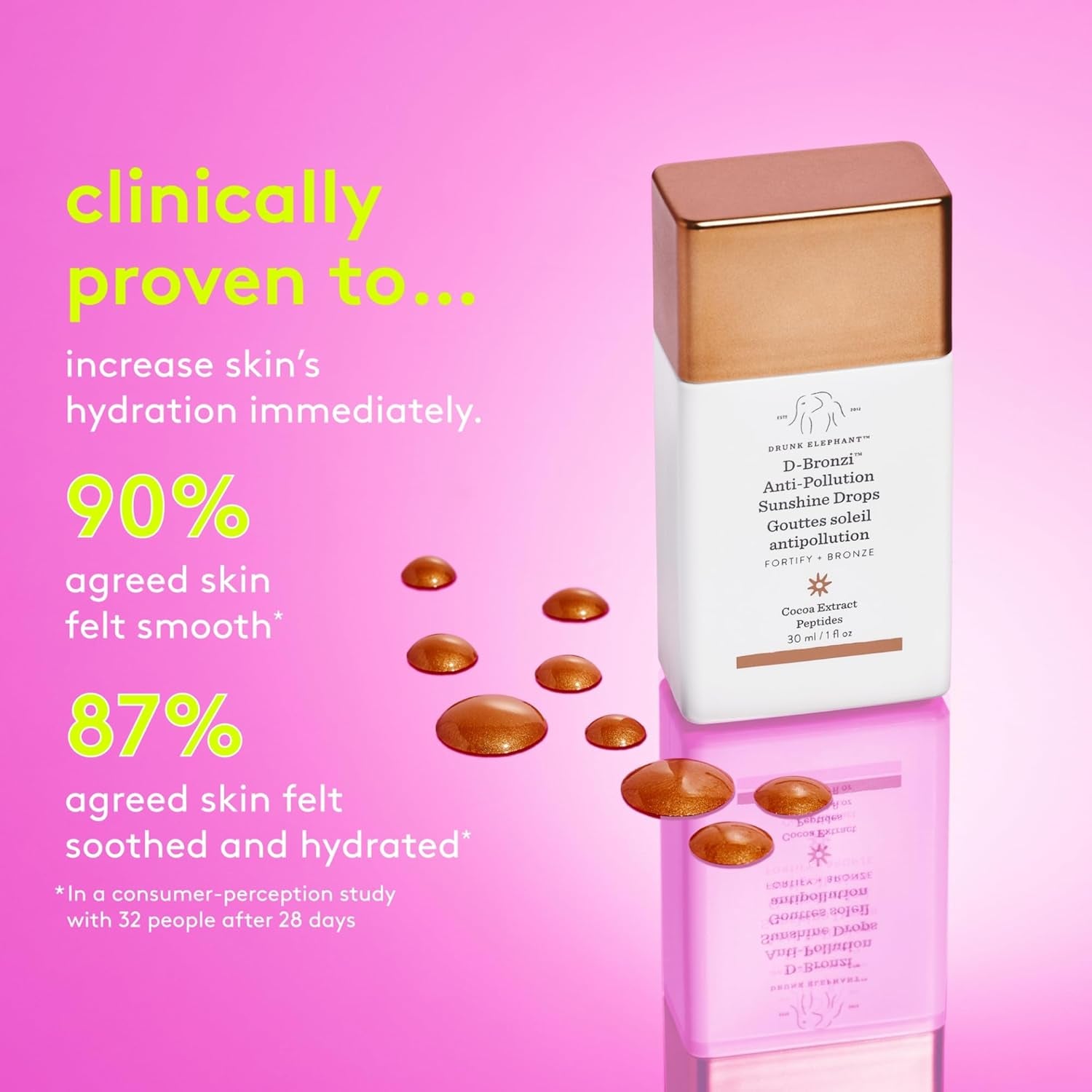 D-Bronzi Sunshine Drops - 30 Ml/1 Fl Oz - Bronzing Color Serum Drops - Clean Clinical Skincare - Cruelty-Free - Dermatologist-Tested - Free of Essential Oils, Silicones, and Fragrance