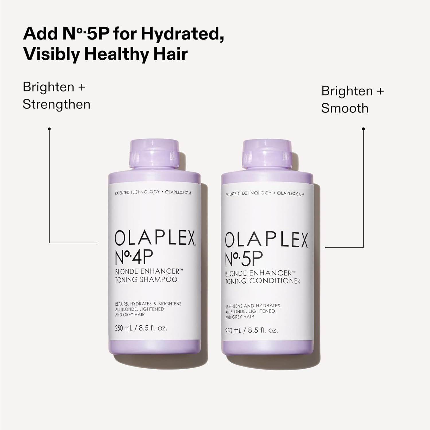 No. 4P Blonde Enhancer Purple Toning Shampoo, Repairs, Hydrates, & Brightens All Blonde, Lightened, & Grey Hair, 8.5 Fl Oz