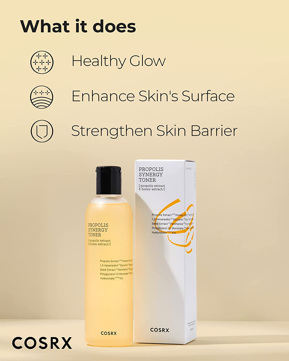 Full Fit Propolis Synergy Toner, 280Ml / 9.46 Fl.Oz | Instant Moisture Boosting Toner, Propolis 72.6% Honey 10.7% Panthenol, Korean Skin Care