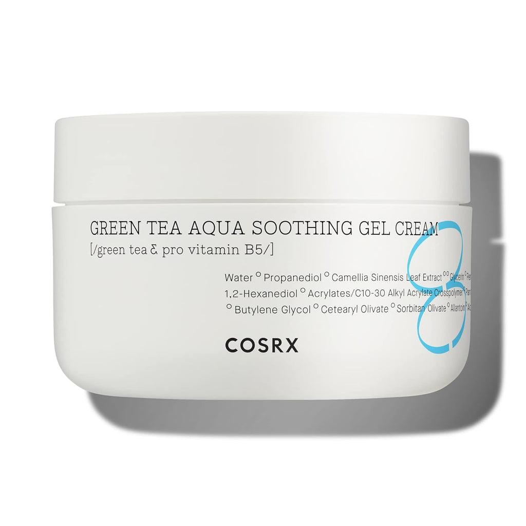 Hydrium Green Tea Aqua Soothing Gel Cream, 1.69 Fl.Oz / 50Ml | Lightweight Daily Cream | Camelia, Aloe Gel | Korean Skin Care, No Animal Testing, Paraben Free