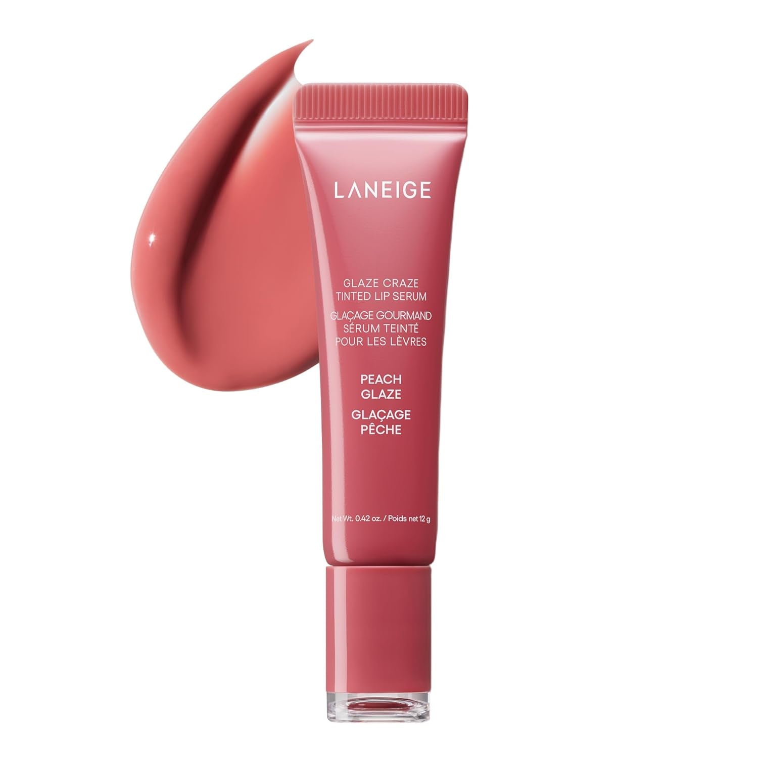 Glaze Craze Tinted Lip Serum: Hydrating Lip Serum for Glossy, Nourished Lips with Plumping Polypeptides