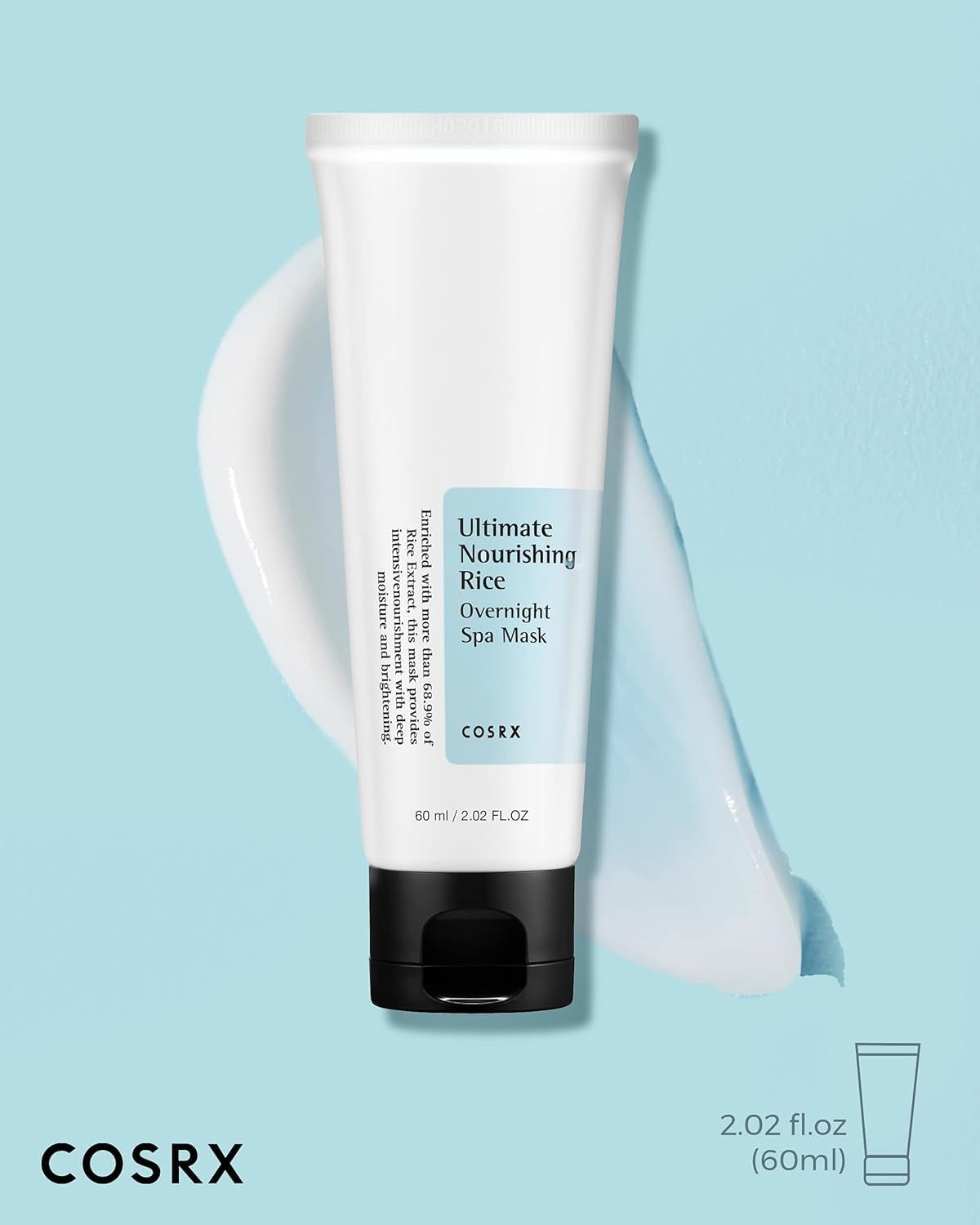 Ultimate Nourishing Rice Overnight Spa Mask, 60Ml / 2.02 Fl.Oz | Rice Extract 68% and Niacinamide 2%, Korean Skin Care, Animal Testing Free, Paraben Free