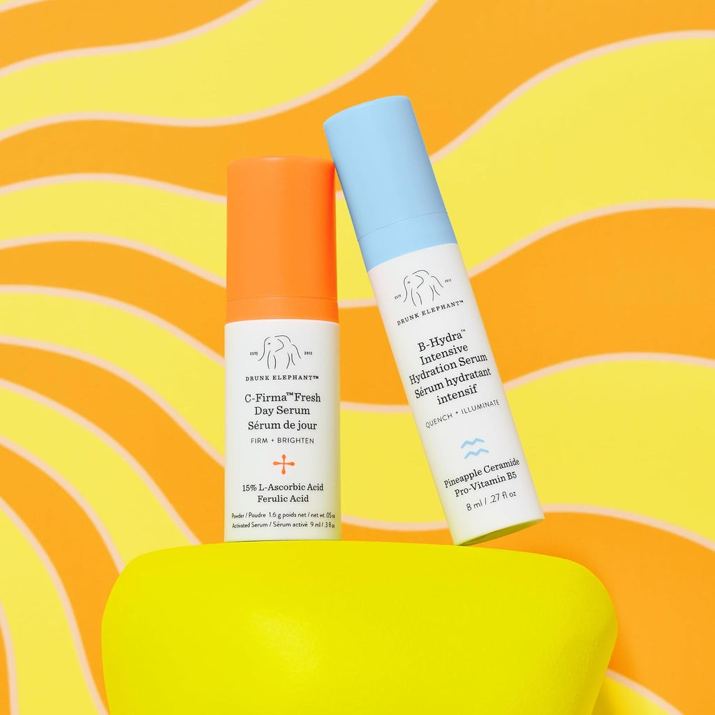 Hydra and the Bright - Includes C-Firma (9 Ml) and B-Hydra (8 Ml) - Clean Clinical Skincare - Cruelty-Free - Dermatologist-Tested - Free of Essential Oils, Silicones, and Fragrance