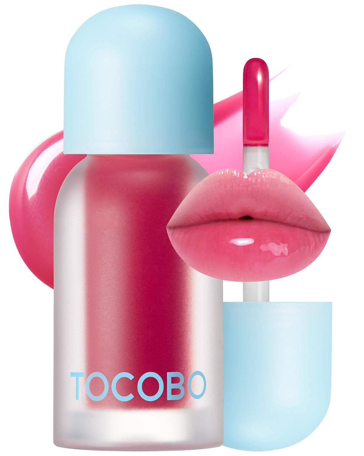 Juicy Berry Plumping Lip Oil 06 Berry Candy – Korean Vegan Hydrating Lip Oil with Plant Oils for High Shine Gloss - Non Sticky Formula for All Skin Tones, 0.14 Fl.Oz.