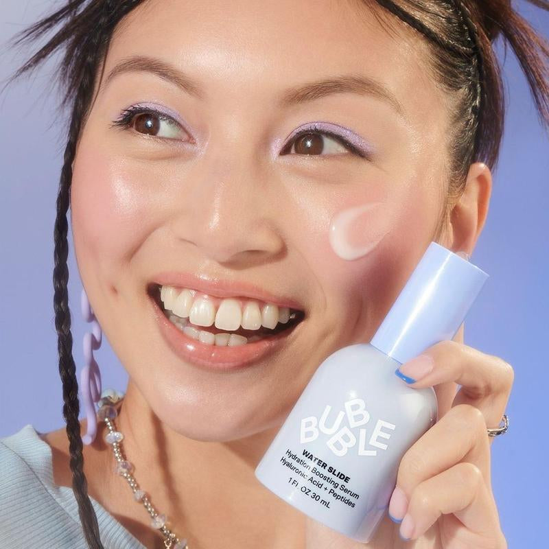 Bubble Skincare Water Slide Hyaluronic Acid Serum - Hydrating Face Serum for Skin Barrier Repair - Helps Reduce Signs of Redness & Revitalizes Dryness - Suitable for All Skin Types