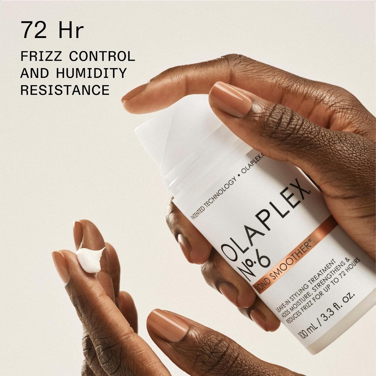 No. 6 Bond Smoother, Leave-In Styling Hair Cream Treatment, Smooths, Conditions, & Strengthens, Frizz Control for up to 72 Hours, for All Hair Types, 3.3 Fl Oz