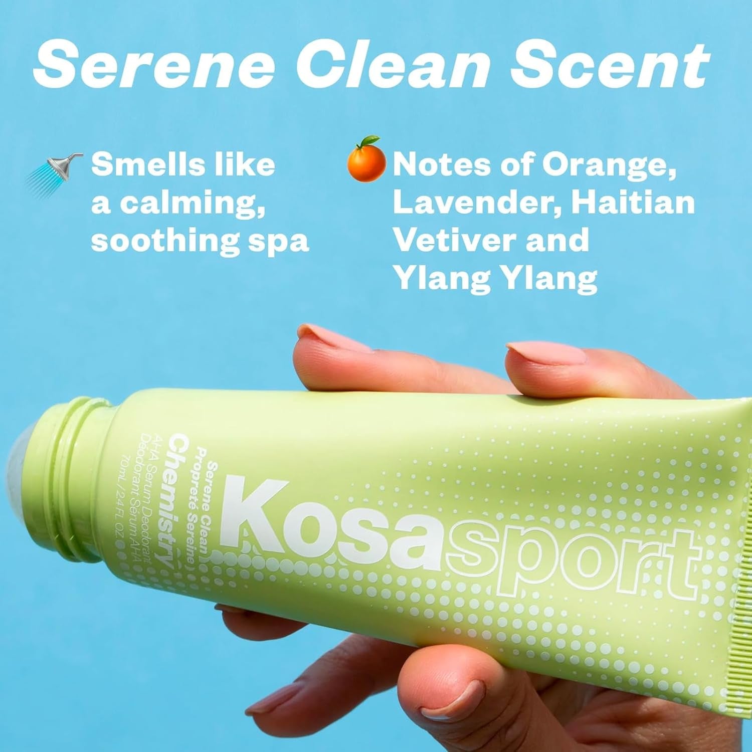 Chemistry Deodorant - Aluminium and Baking Soda Free + Bo-Fighting AHA Serum That Exfoliates, Softens, and Nourishes the Skin, (Serene Clean)