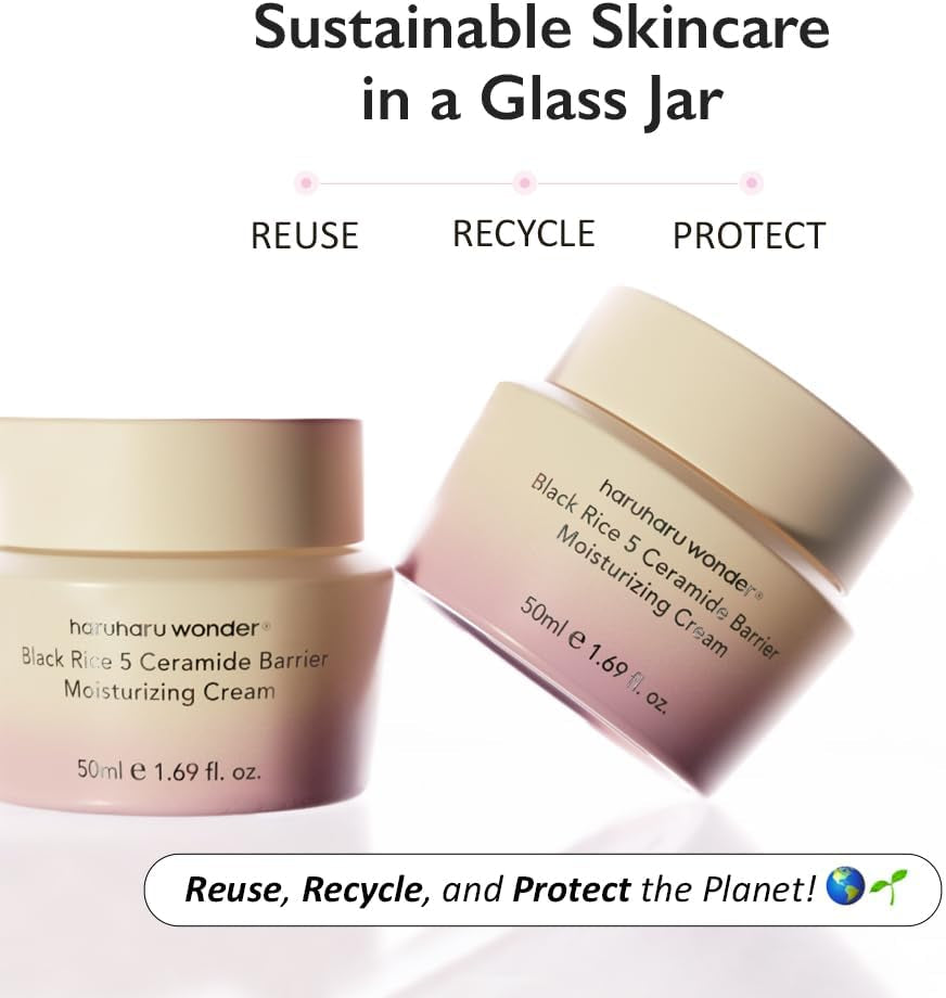 Haruharu Wonder Black Rice 5 Ceramide Barrier Crema Hidratante, Cuidado Diario De Barrera De La Piel, Hidratación De Larga Duración, Soothing & Nourishing, Cápsulas De Ceramida, Cuidado De La Piel