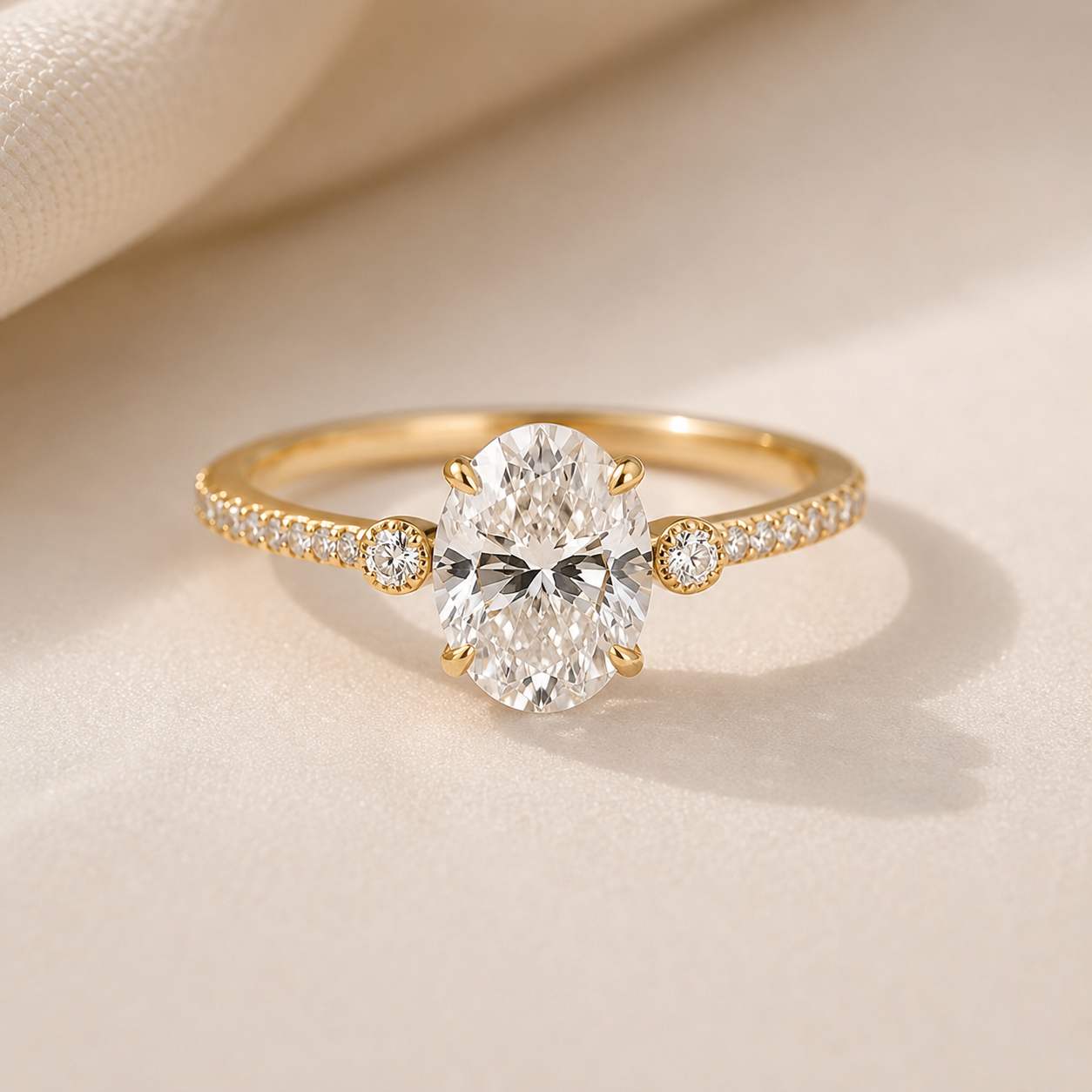 The Celeste Oval Ring