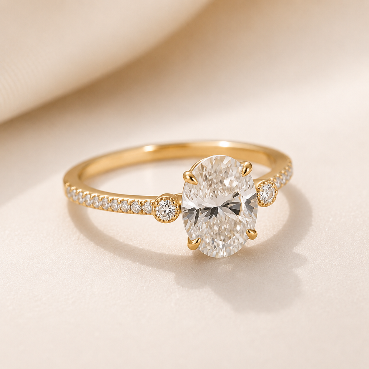 The Celeste Oval Ring