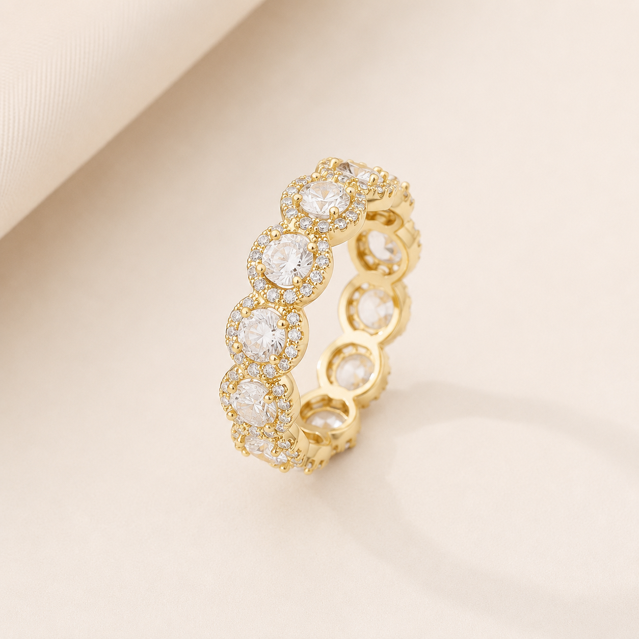 The Celeste Halo Eternity Ring