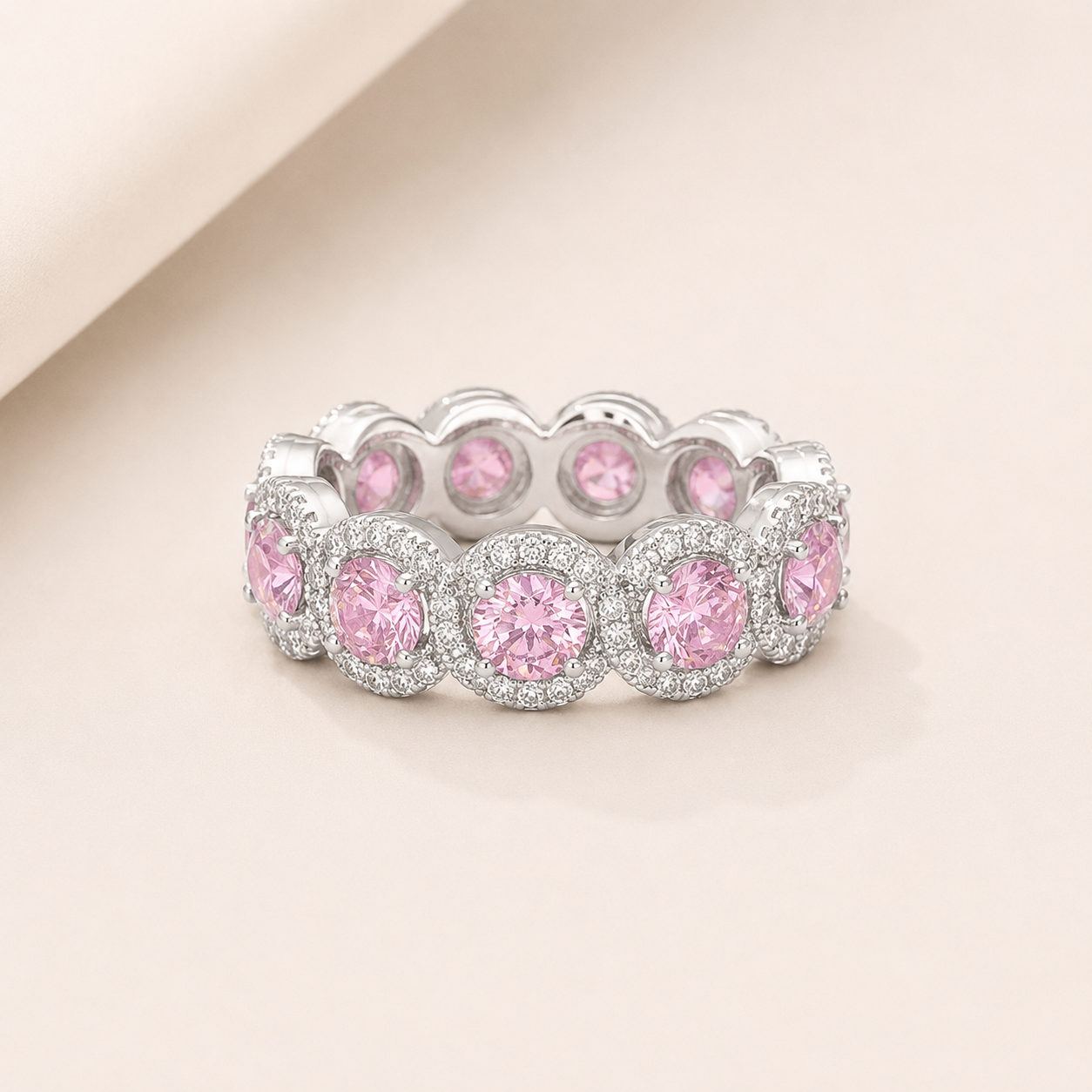 The Celeste Halo Eternity Ring