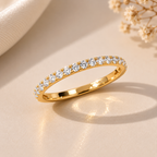 Gold Plated Moissanite Ring