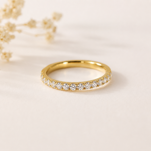 Gold Plated Moissanite Ring