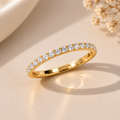 Gold Plated Moissanite Ring