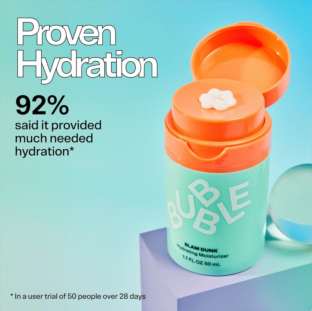Slam Dunk Hydrating Face Moisturizer - Lightweight Face Lotion with Vitamin E + Aloe Vera - Daily Facial Moisturizer for Normal + Dry Skin - Skin Care with Blue Light Protection (50Ml)